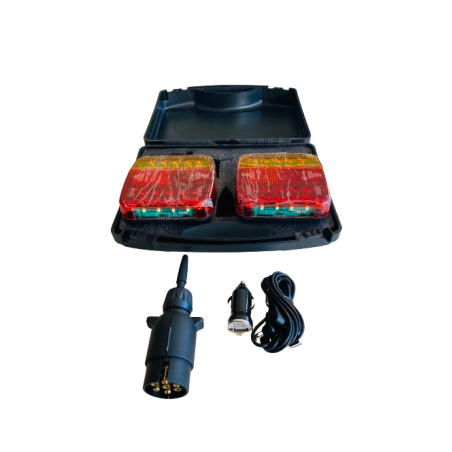 Kit 2 Feux Arrière LED Magnétiques Sans Fil – Remorque, Camion, IP67, Clignotants, Freins, 12-24V