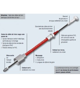 CABLE DE FREIN ALKO LONG. 1130 MM