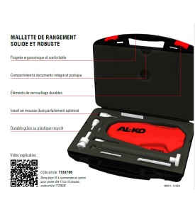 Mallette robuste AL-KO PROSAFE – Rangement optimisé pour une protection durable.