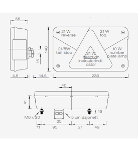FEU ARRIERE GAUCHE MULTIPOINT V - ASPOCK - 8 pôles